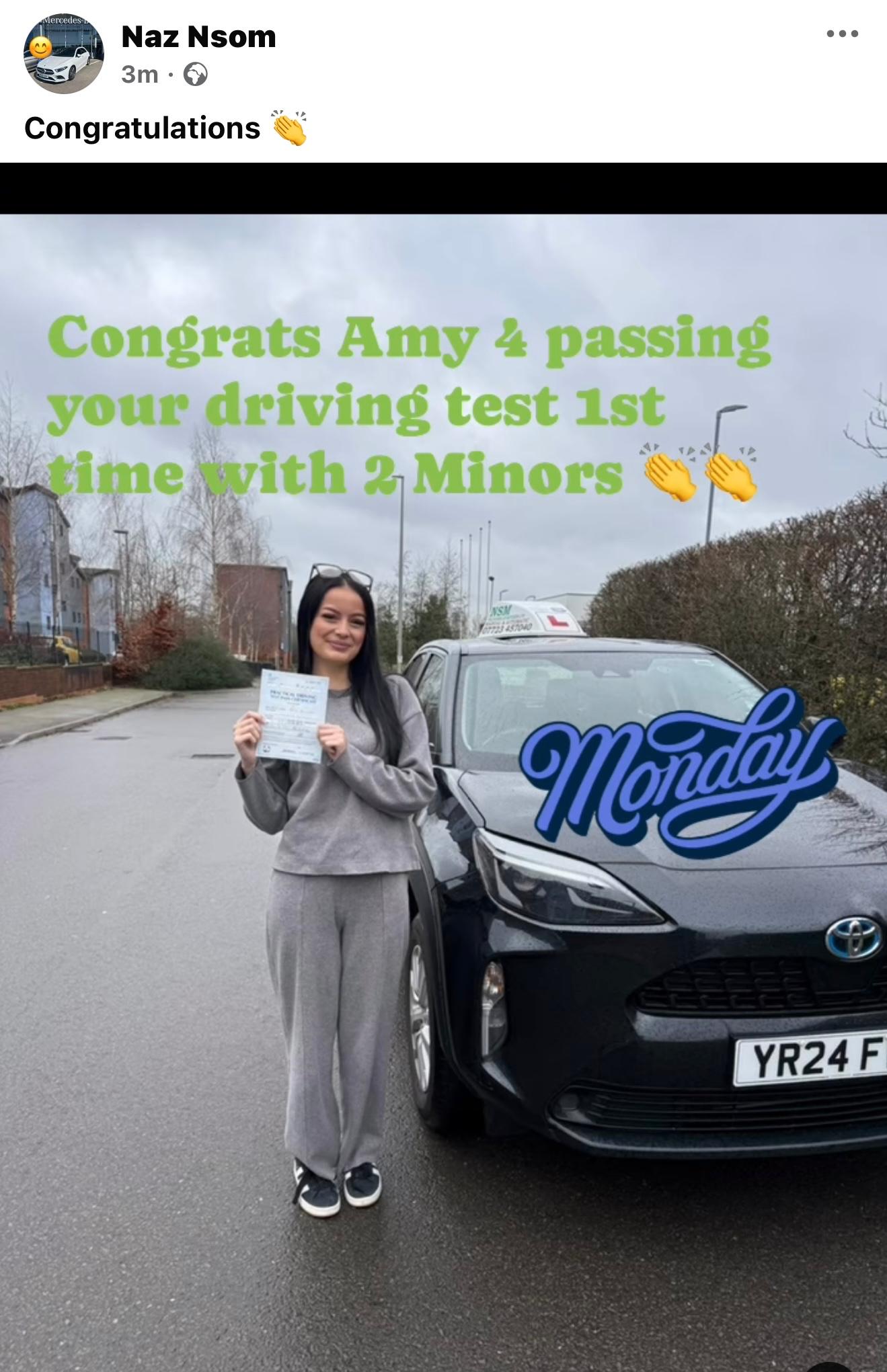 Driving student practicing in Milton Keynes